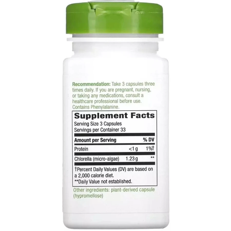 Хлорелла, 1230 мг, Chlorella, Micro-Algae, Nature's Way, 100 вегетарианских капсул: цены и характеристики