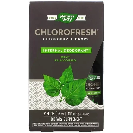 Хлорофіл у краплях, смак м'яти, Chlorofresh, Chlorophyll Drops, Nature's Way, 59 мл: ціни та характеристики