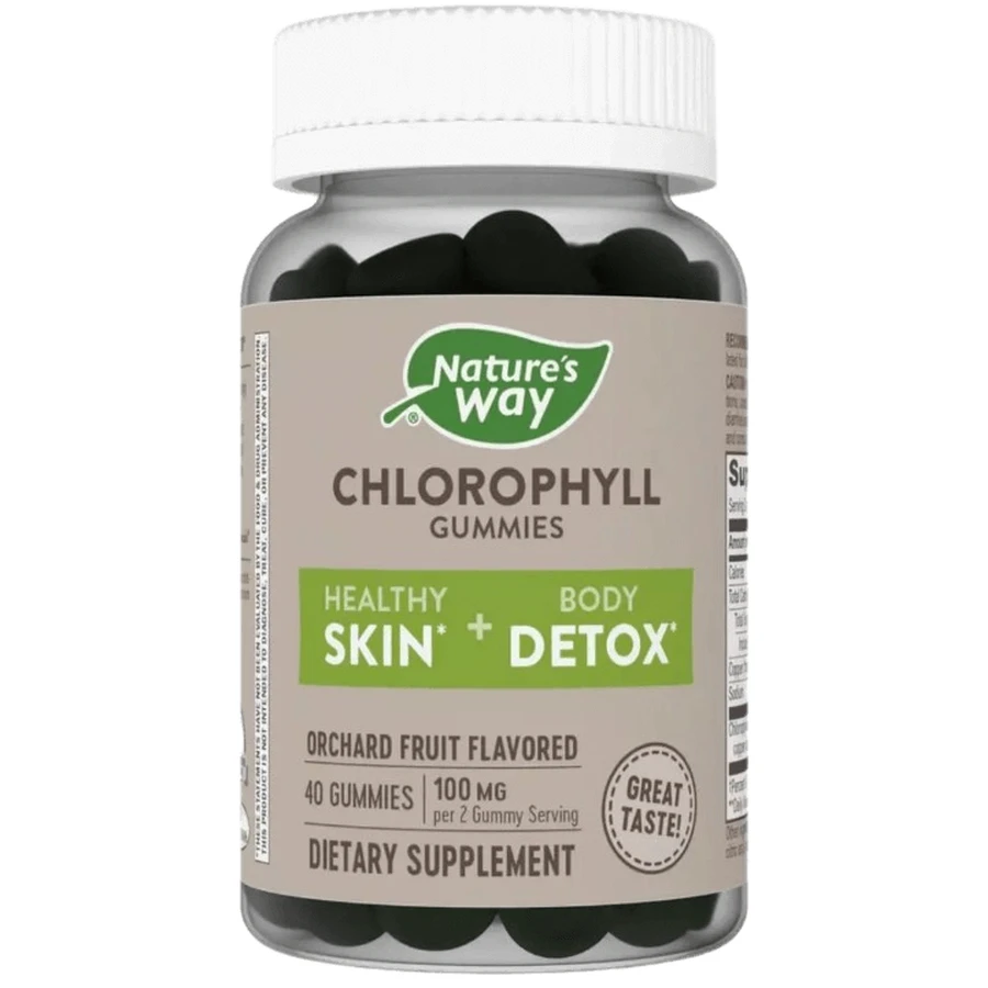 Хлорофилл, 100 мг, вкус фруктов, Chlorophyll Gummies, Nature's Way, 40 жевательных конфет: цены и характеристики