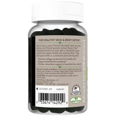 Хлорофилл, 100 мг, вкус фруктов, Chlorophyll Gummies, Nature's Way, 40 жевательных конфет: цены и характеристики