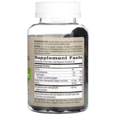 Хлорофіл, 100 мг, смак фруктів, Chlorophyll Gummies, Nature's Way, 60 жувальних цукерок: ціни та характеристики