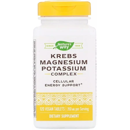 Цикл Кребса, Магній та Калій Хелат, Krebs Magnesium Potassium, Nature's Way, 120 таблеток: ціни та характеристики