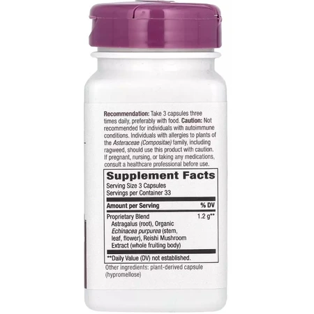 Ехінацея, астрагал та рейші, 1200 мг, Echinacea Astragalus&Reishi, Nature's Way, 100 вегетаріанських капсул: ціни та характеристики