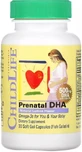 ДГК (докозагексаеновая кислота) для беременных, 500 мг, вкус лимона, Prenatal DHA, ChildLife, 30 гелевых капсул