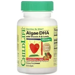 Дитячий DHA, з водоростей з вітаміном А та лютеїном, смак ягід, Algae DHA with Vitamin A & Lutein, ChildLife, 60 гелевих капсул: ціни та характеристики