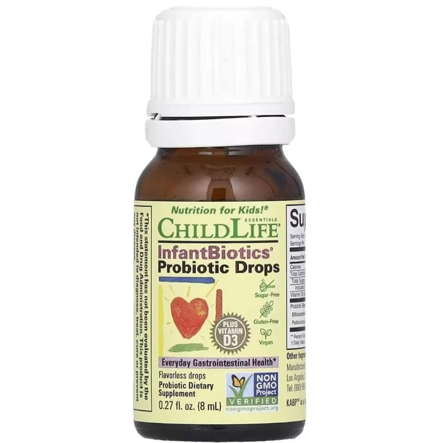 Пробиотики для иммунитета ребенка в каплях, InfantBiotics, Probiotic Drops, ChildLife, 8 мл: цены и характеристики