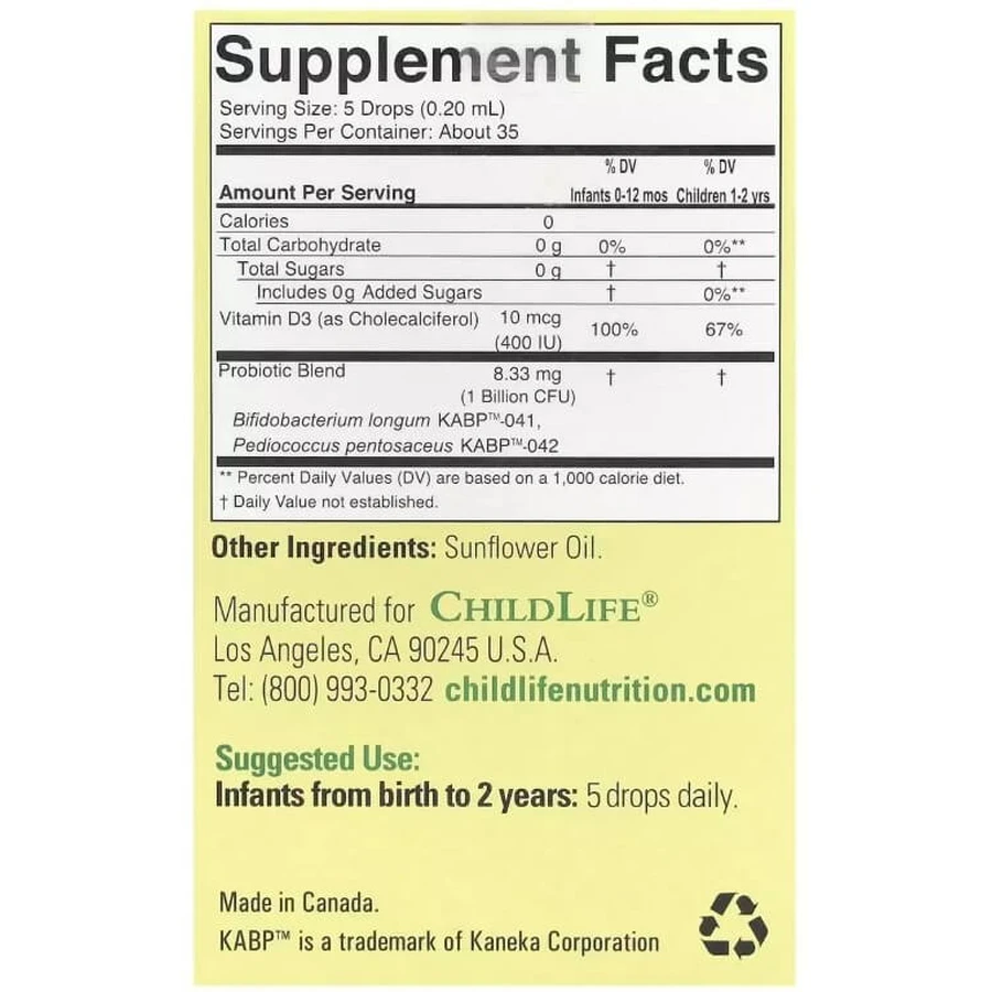 Пробиотики для иммунитета ребенка в каплях, InfantBiotics, Probiotic Drops, ChildLife, 8 мл: цены и характеристики