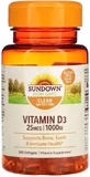Вітамін D3, 1000 МО, Vitamin D3, Sundown Naturals, 200 гелевих капсул