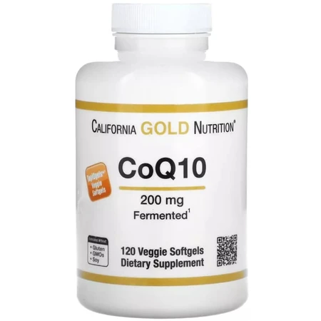 Коензим Q10, 200 мг, CoQ10, California Gold Nutrition, 120 вегетаріанських капсул: ціни та характеристики