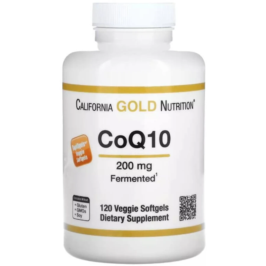 Коензим Q10, 200 мг, CoQ10, California Gold Nutrition, 120 вегетаріанських капсул: ціни та характеристики