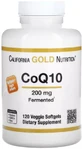 Коензим Q10, 200 мг, CoQ10, California Gold Nutrition, 120 вегетаріанських капсул