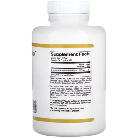 Коензим Q10, 200 мг, CoQ10, California Gold Nutrition, 120 вегетаріанських капсул: ціни та характеристики