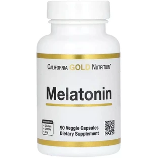 Мелатонин, 3 мг, Melatonin, California Gold Nutrition, 90 вегетарианских капсул