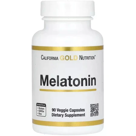 Мелатонин, 3 мг, Melatonin, California Gold Nutrition, 90 вегетарианских капсул: цены и характеристики