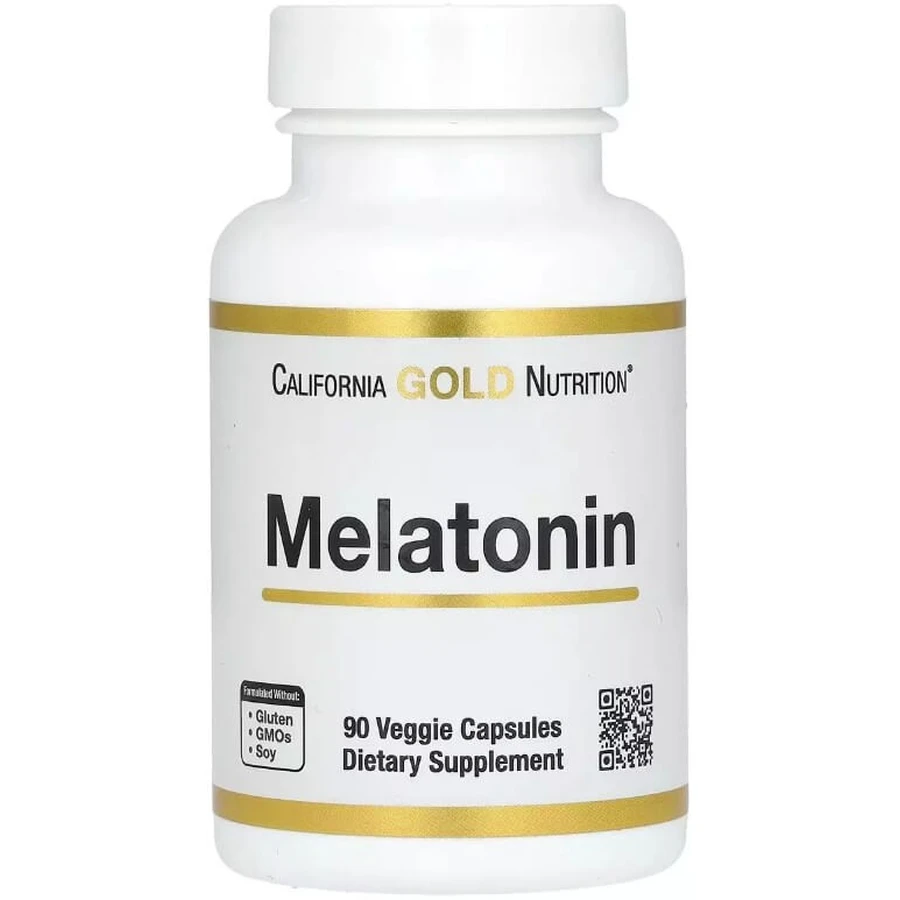 Мелатонин, 3 мг, Melatonin, California Gold Nutrition, 90 вегетарианских капсул: цены и характеристики