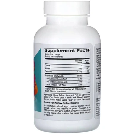 Омега-3 та риб'ячий жир для дітей, смак полуниці, Kid's Omega-3 Fish Oil, California Gold Nutrition, 60 желатинових капсул: ціни та характеристики