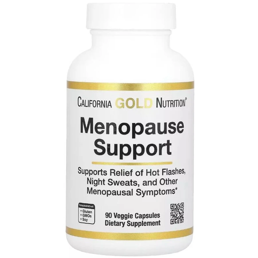 Підтримка під час менопаузи, Menopause Support, California Gold Nutrition, 90 вегетеріанських капсул: ціни та характеристики