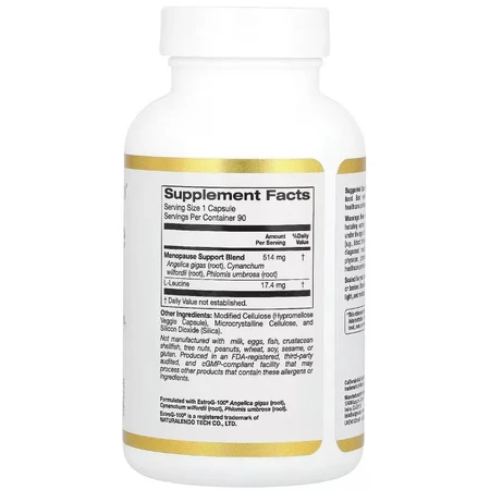 Підтримка під час менопаузи, Menopause Support, California Gold Nutrition, 90 вегетеріанських капсул: ціни та характеристики