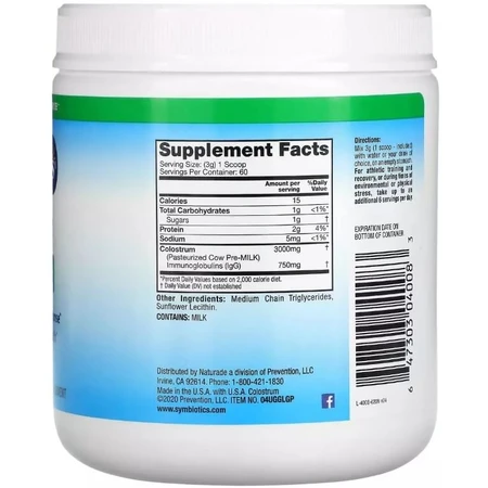 Молозиво, 3000 мг, Colostrum Plus, Symbiotics, 180 г: ціни та характеристики