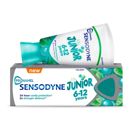 Зубна паста дитяча Sensodyne Pronamel Джуніор від 6 до 12 років смак м'ятної жуйки 50 мл: ціни та характеристики