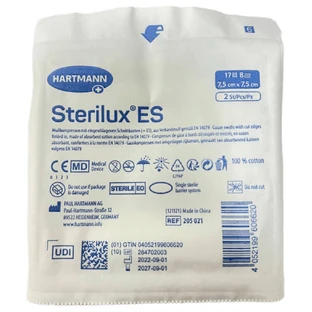 Серветка Hartmann Sterilux ES марлева стерильна  7.5 см х 7.5 см, 2 шт.