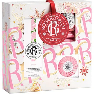 Набор Roger&Gallet Роза Вода ароматизированная 100 мл + Мыло 50 г + Таблетки для ванны 25 г 3 шт