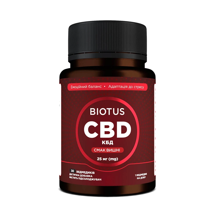 Канабідіол Biotus CBD Gummies 25 мг, 30 желейних ведмедиків: ціни та характеристики