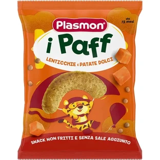 Снеки Plasmon Baby Puffs с чечевицей и сладким картофелем 15 г