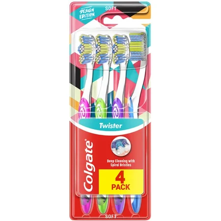 Зубная щетка Colgate Twister Глубокая очистка со спиральными щетинками Мягкая №4 : цены и характеристики