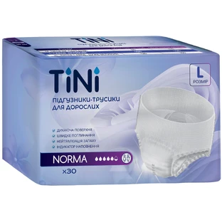 Подгузники-трусики для взрослых TiNi Norma, размер L, 30 штук