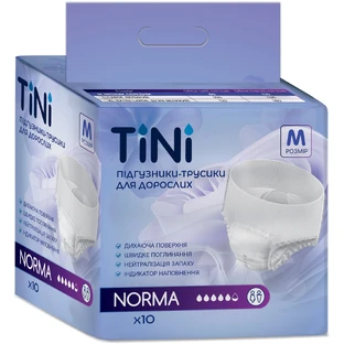 Підгузки-трусики для дорослих TіNі Norma, розмір M, 10 штук