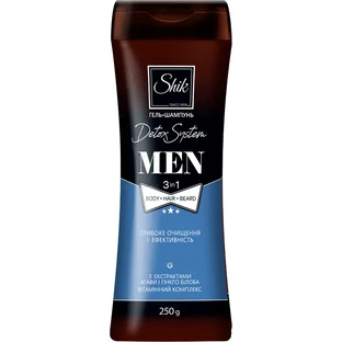 Гель-шампунь 3 в 1 Shik Men Detox System, мужской, 250 мл