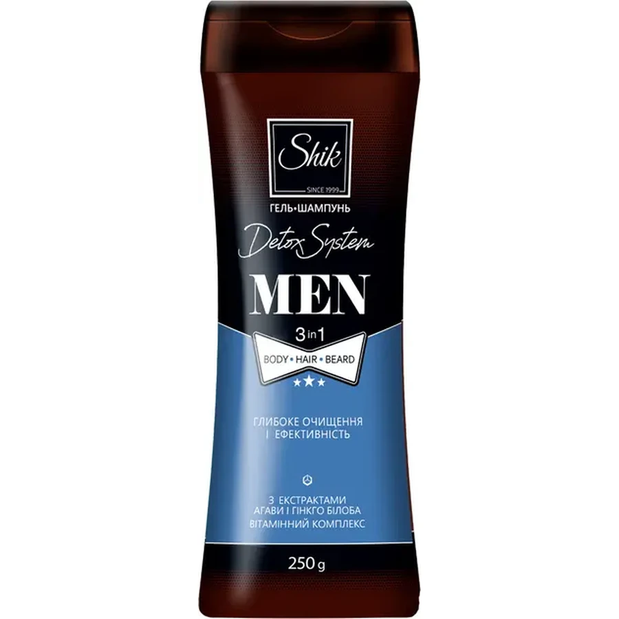 Гель-шампунь 3 в 1 Shik Men Detox System, мужской, 250 мл: цены и характеристики