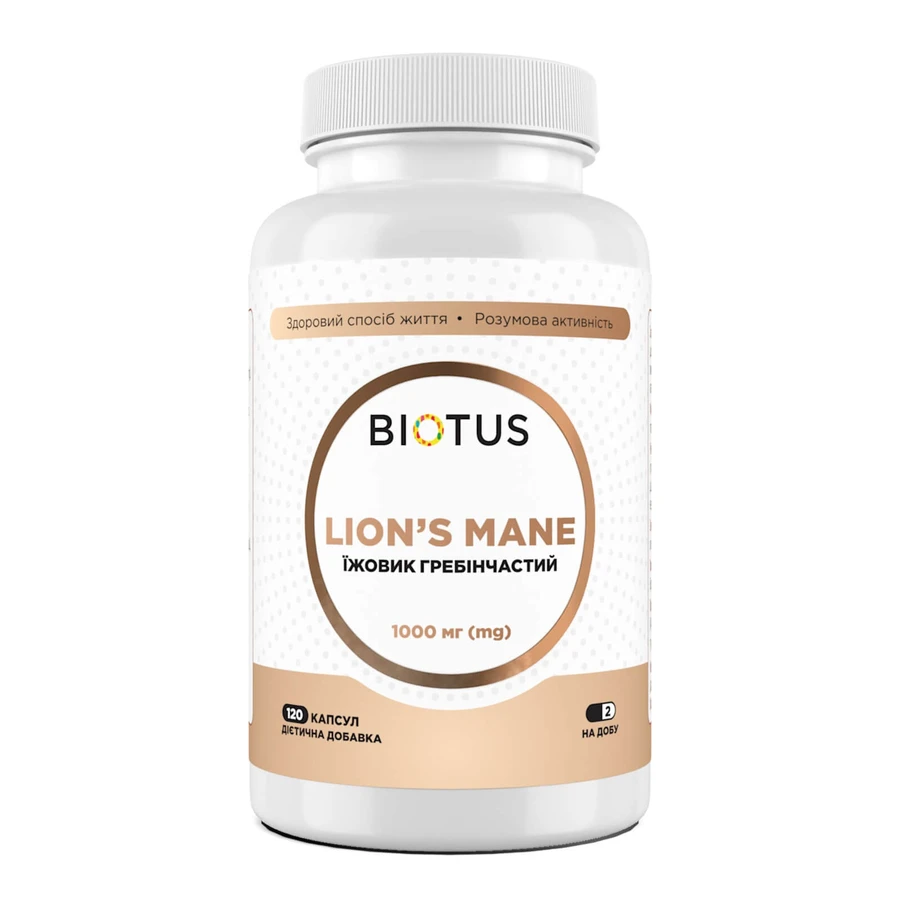 Ежовик гребенчатый, Lion's Mane, Biotus, 500 мг, №120: цены и характеристики