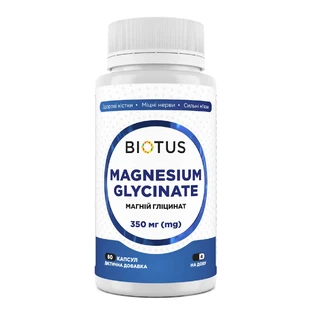 Магній гліцинат, Magnesium Glycinate, Biotus, №60