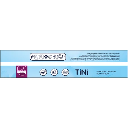 Пелюшки гігієнічні поглинаючі TiNi Norma 60х90 см, 5 шт.: ціни та характеристики