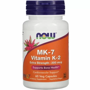 Витамин К-2 300 мкг NOW Vitamin K2 MK-7 веганские капсулы №60