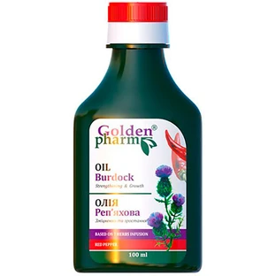 Масло Golden Pharm Репейное с красным перцем, 100 мл