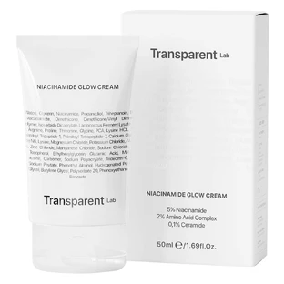 Transparent Lab Niacinamide Glow Cream, осветляющий и увлажняющий крем для лица с ниацинамидом, 50 мл