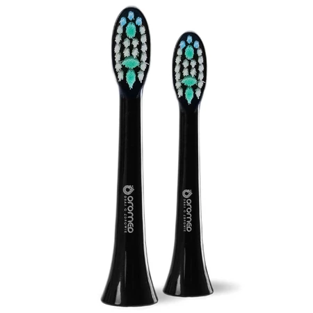 Oromed, сменные насадки для зубной щетки Oro-Sonic X Pro, черные, 2 штуки: цены и характеристики