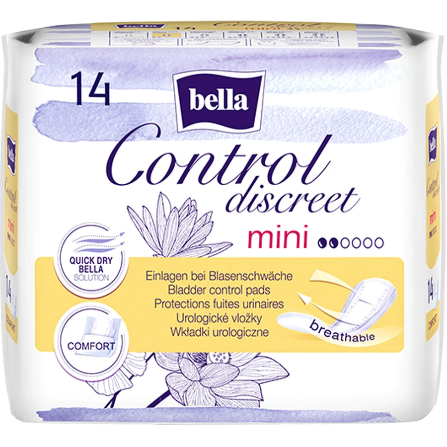 Прокладки урологические Bella Control Discreet Mini №14 : цены и характеристики