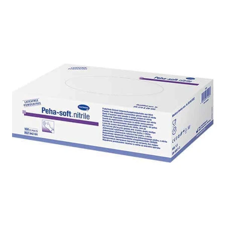 Peha-soft nitrile, нитриловые перчатки, непрозрачные, неопудренные, синие, размер M, 100 шт.: цены и характеристики