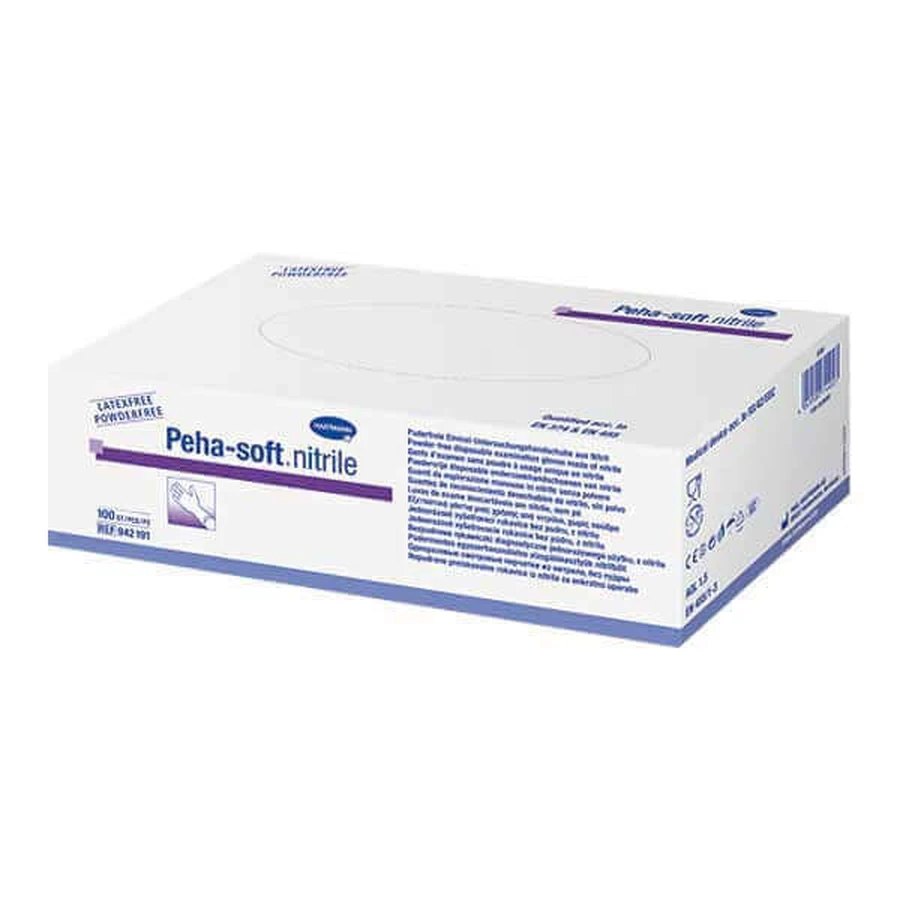 Peha-soft nitrile, нитриловые перчатки, непрозрачные, неопудренные, синие, размер M, 100 шт.: цены и характеристики