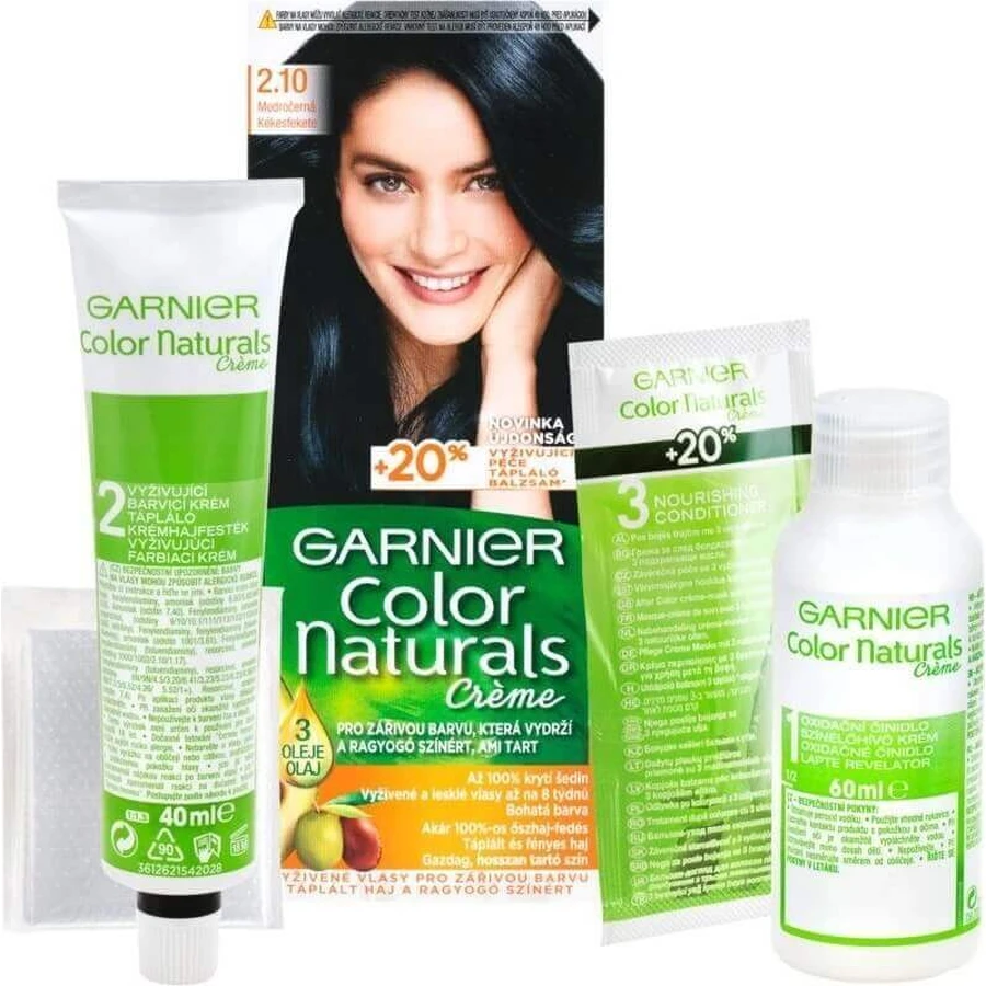 Garnier Color Naturals стійка фарба для волосся 2.10 Синьо-чорна 1×1, колір волосся: ціни та характеристики