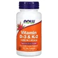 Витамин D-3 1000UI Si K2 MK4 45 mcg, 120 вегетарианских капсул, Now Foods