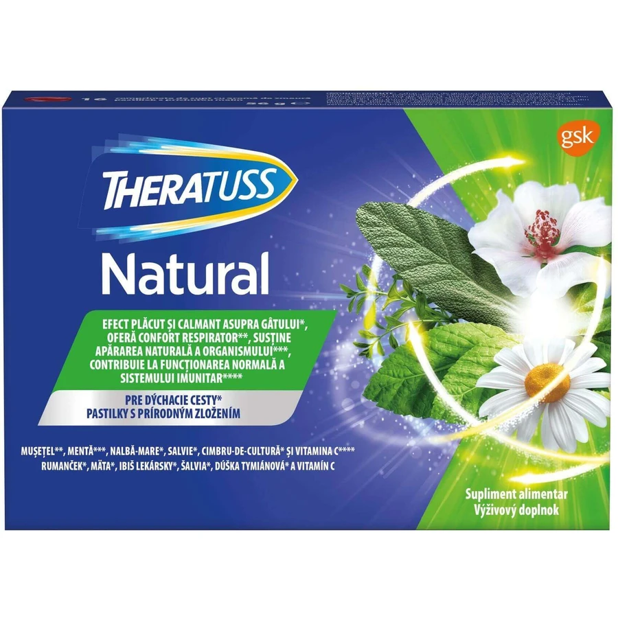 TheraTuss Natural Lozenges от боли в горле 16 таблеток: цены и характеристики