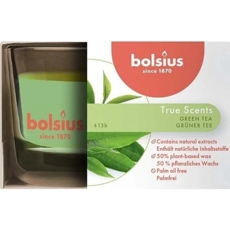 Ароматична свічка Bolsius Aromatic 2.0 Glass Green Tea 1×1 шт, розмір 80 х 50 мм: ціни та характеристики