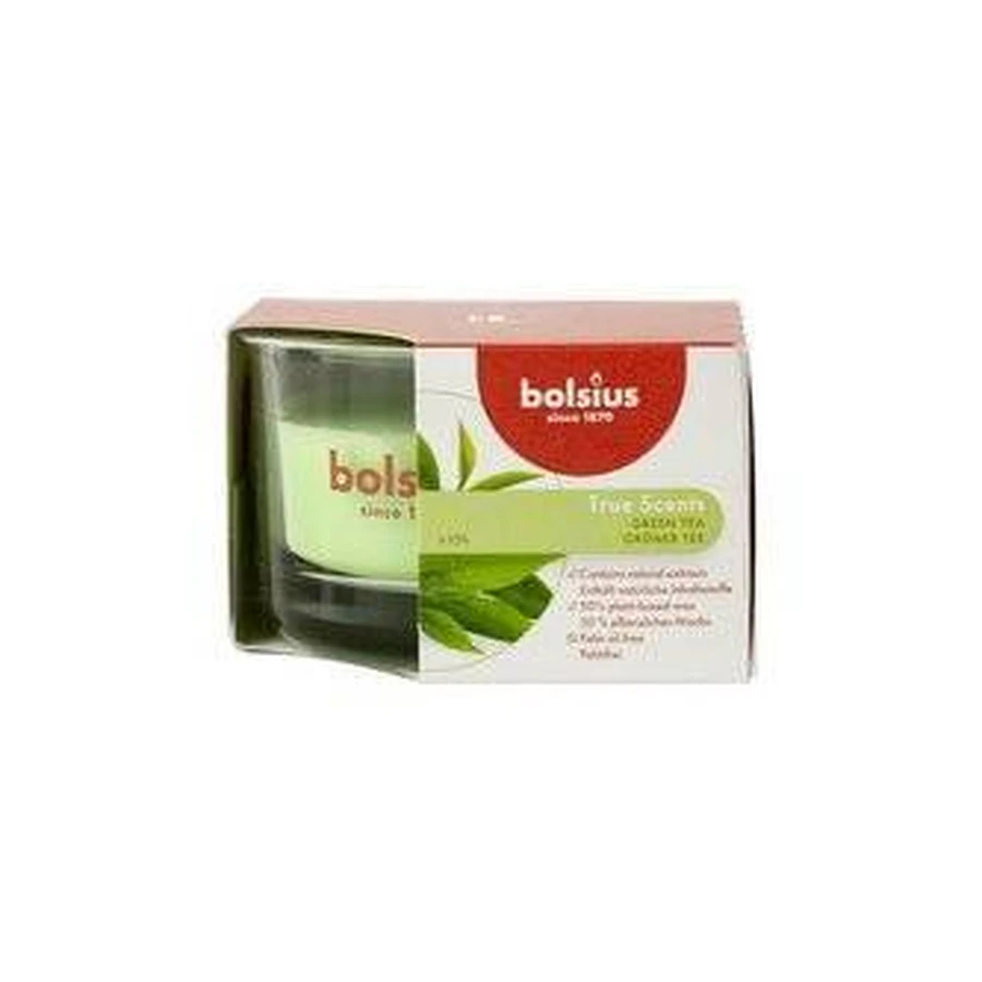 Ароматична свічка Bolsius Aromatic 2.0 Glass Green Tea 1×1 шт, розмір 80 х 50 мм: ціни та характеристики