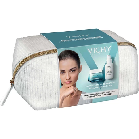 Набір Vichy Mineral 89, зволожуючий та відновлюючий крем, 72 години, 50 мл + Capital Soleil UV-Age Daily, флюїд проти фотостаріння, SPF 50+, 40 мл + косметичка безкоштовно: ціни та характеристики