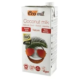 Органічний несолодкий кокосовий рослинний напій, 1 л, Ecomil
